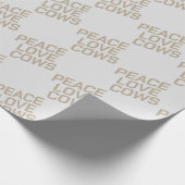 Peace Love Koeien Cadeaupapier (Hoek)