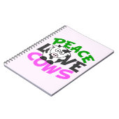 Peace Love Koeien Notitieboek (Linkerzijde)