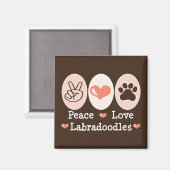 Peace Love Labradoodles Magnet (Recto/Verso)