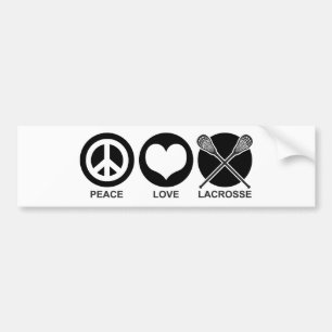 Peace Love Lacrosse Bumpersticker