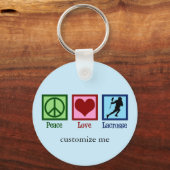 Peace Love Lacrosse Sleutelhanger (Voorkant)