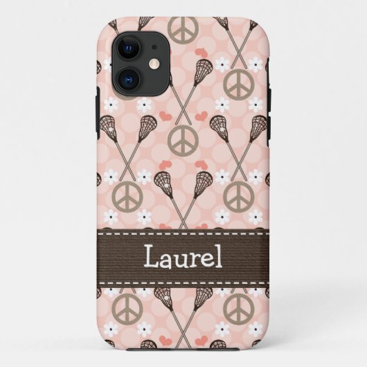 Peace Love Lacrossse Case-Mate iPhone Case (Achterkant)