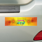 Peace Love Ladybugs Bumpersticker (Op auto)
