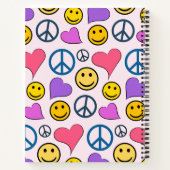 Peace Love Laugh Pattern Notitieboek (Achterkant)
