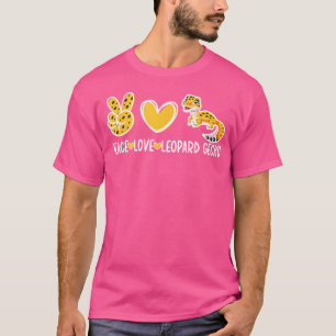 Peace Love Leopard Gecko Eigenaar Leopard Gecko Mo T-shirt
