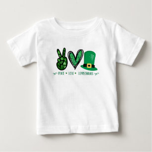 Peace Love Leprechauns Baby T-shirt