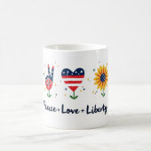 Peace Love Liberty Patriotic Mug (Centre)