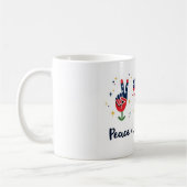 Peace Love Liberty Patriotic Mug (Gauche)
