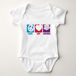 Peace Love Libraries Baby Outfit Romper