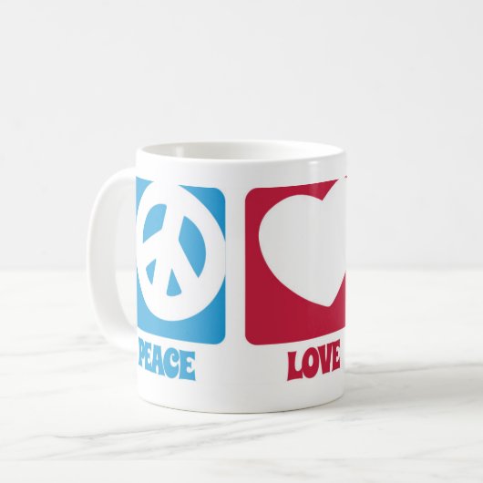 Peace Love Libraries Mok (Voorkant links)