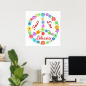 Peace Love Libraries Poster (Thuiskantoor)