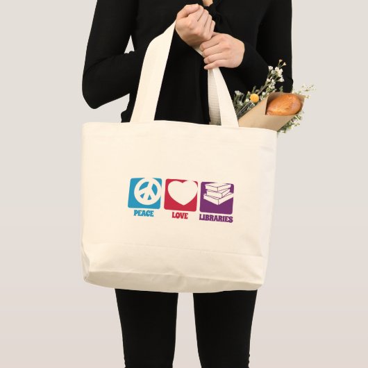 Peace Love Libraries Tas (Voorkant (product))