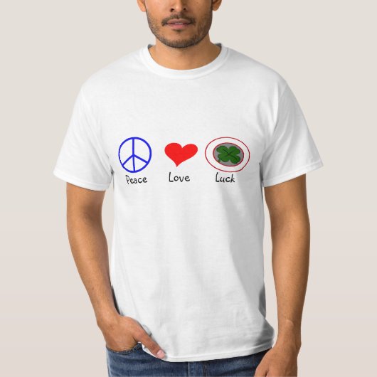 Peace, Love & Luck - Value T-Shirt (Devant)