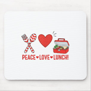 Peace Love Lunch Lady Appreciation Box Terug naar Muismat