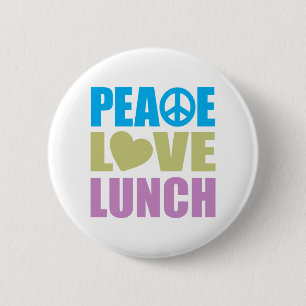 Peace Love Lunch Ronde Button 5,7 Cm