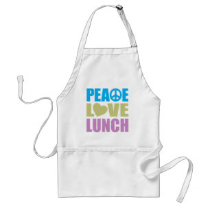 Peace Love Lunch Standaard Schort