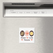 Peace Love Magnet de tennis (In Situ (Lave-vaisselle))