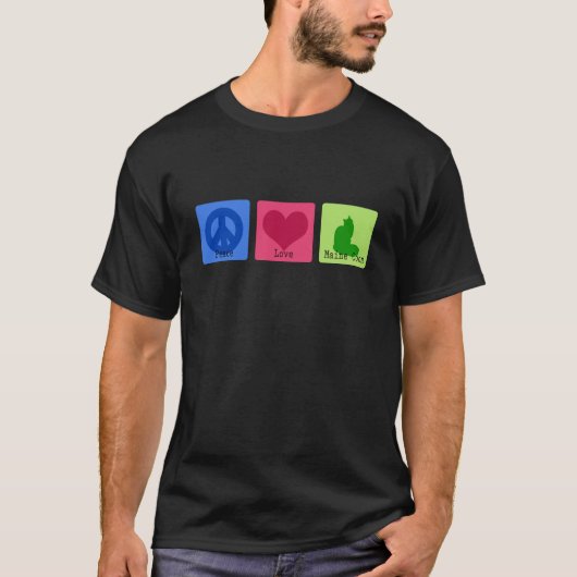 Peace Love Maine Coon T-shirt (Voorkant)