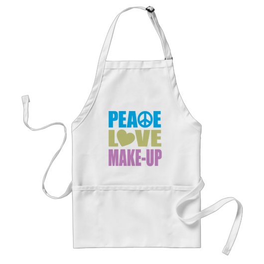 Peace Love make-up Standaard Schort (Voorkant)