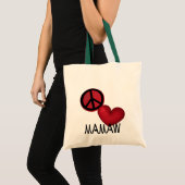 Peace Love Mamaw Tote Bag (Voorkant (product))