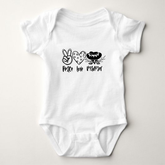 Peace Love Manger Kerstmis Romper (Voorkant)