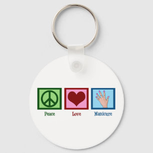 Peace Love Manicure Sleutelhanger