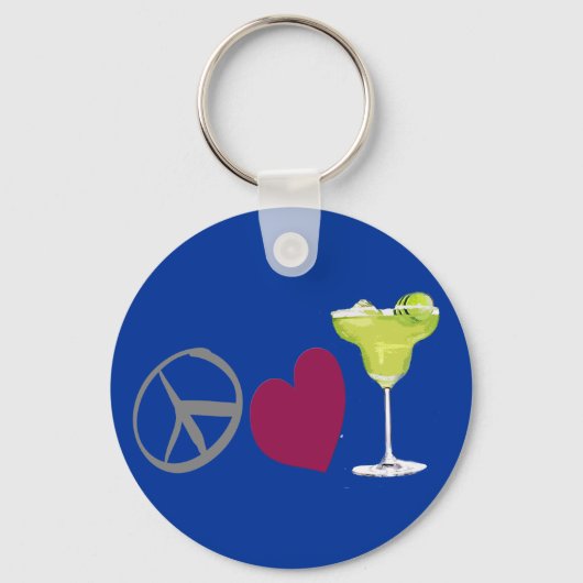 Peace Love Margaritas Sleutelhanger (Voorkant)