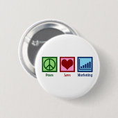 Peace Love Marketing Ronde Button 5,7 Cm (Voorkant /achterkant)