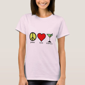 Peace, Love & Martini's - Long Meve T-shirt
