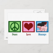 Peace Love Massage Briefkaart (Voorkant / Achterkant)