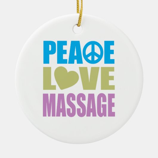 Peace Love Massage Keramisch Ornament (Voorkant)