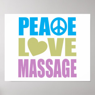 Peace Love Massage Poster