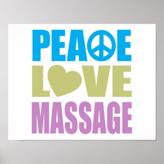 Peace Love Massage Poster (Voorkant)