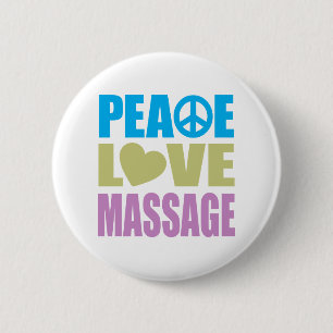Peace Love Massage Ronde Button 5,7 Cm