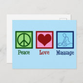 Peace Love Massage Therapy Briefkaart (Voorkant / Achterkant)