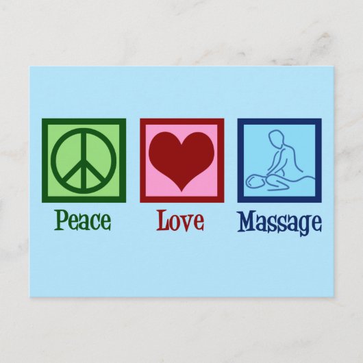 Peace Love Massage Therapy Briefkaart (Voorkant)