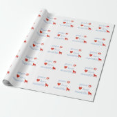 Peace Love Mastiffs Cadeaupapier (Uitgerold)