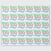 Peace Love Mayonnaise Funny Mayo Cadeaupapier (Vlak)