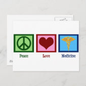 Peace Love Medicine Briefkaart (Voorkant / Achterkant)
