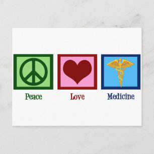 Peace Love Medicine Briefkaart