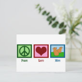 Peace Love Mice Briefkaart (Staand voorkant)