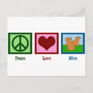 Peace Love Mice Briefkaart