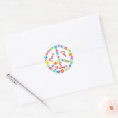 Peace Love Michigan Ronde Sticker (Envelop)