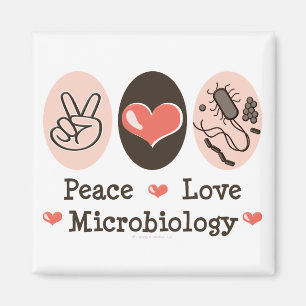 Peace Love Microbiology Magnet Magneet