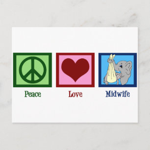 Peace Love Midechtgenote Briefkaart