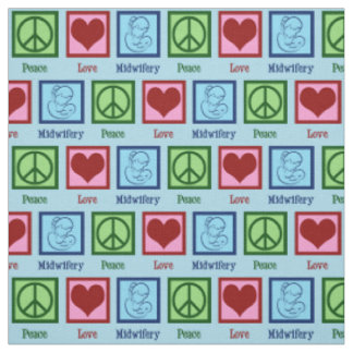 Peace Love Midwifery Cute Midechtgenote Stof