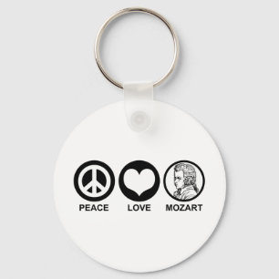 Peace Love Mozart Sleutelhanger