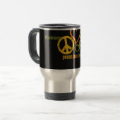 Peace Love Mug - choisir style & couleur (Devant gauche)