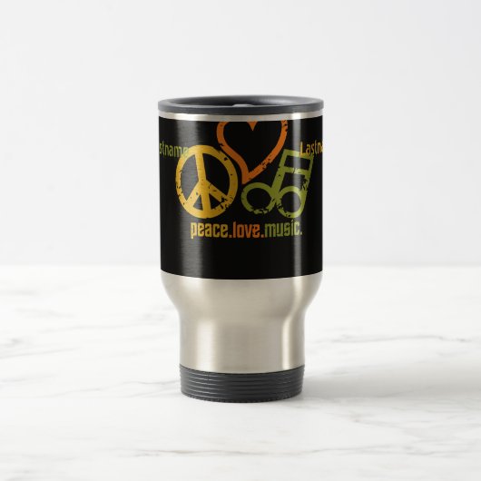 Peace Love Mug - choisir style & couleur (Centre)