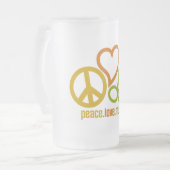 Peace Love Mug - choisir style & couleur (Devant gauche)